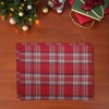 Unique Bargains Christmas Place Mats Square Plaid Linen 13"x17.7" 2 Pcs - 2 of 4