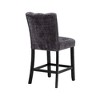 Upholstered Barstool with Padded Seat and Rubberwood Frame, Set of 2 for Kitchen or Home Bar - 4 of 4