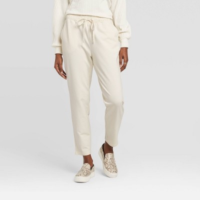 cream womens jogger pants