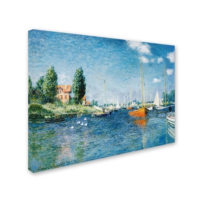 "Red Boats at Argenteuil" Outdoor Canvas