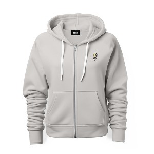 Dalix Lightning Bolt Glow in the Dark Embroidered Zip Hoodie Fleece Long Sleeve Pocket Warm Soft Mens - 1 of 4