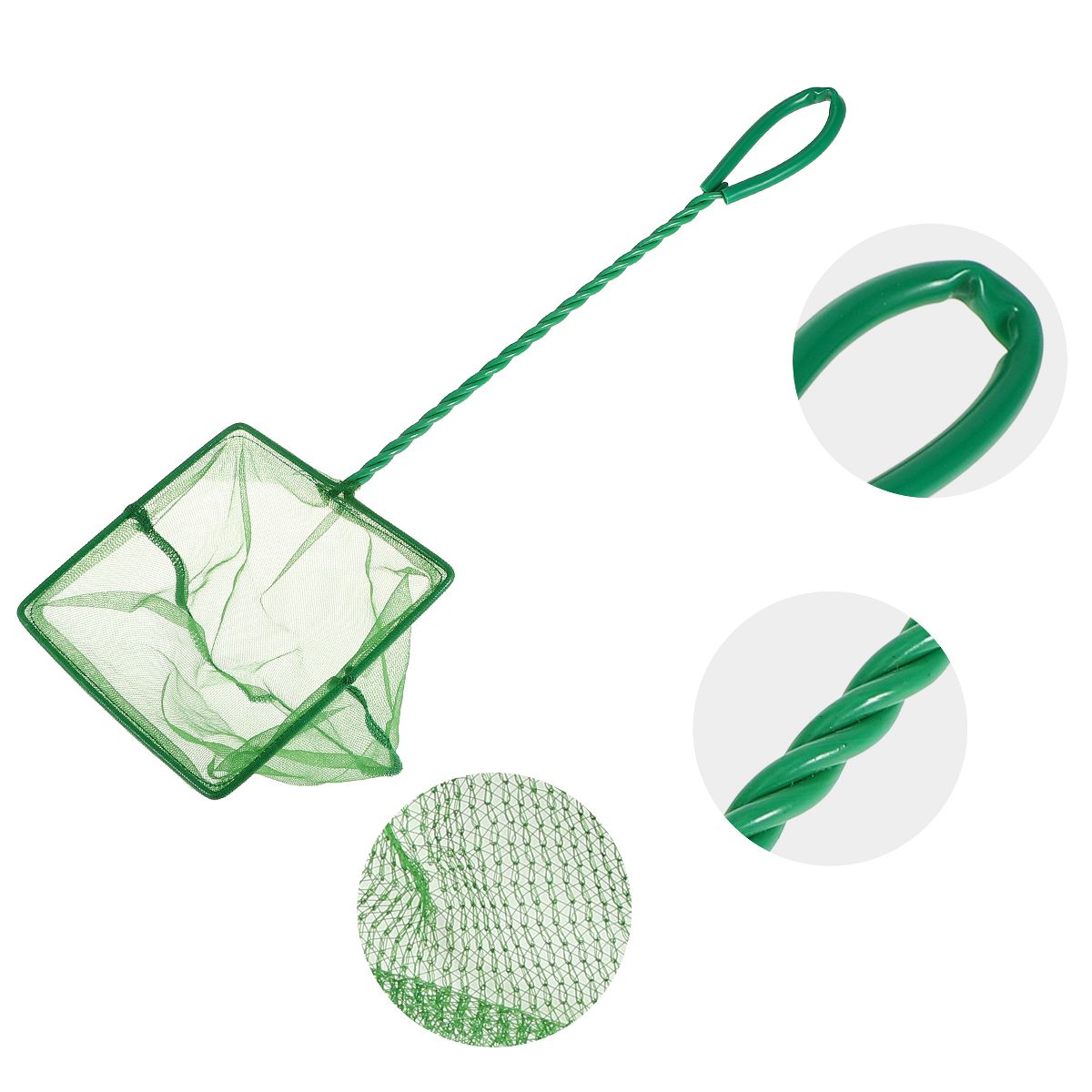 Unique Bargains Aquarium Fish Net Aquarium Fish Tank Accessories Small Fish Fine Net Green 6'' 3Pcs - thumbnail 3