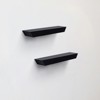 FONTOI 18.11" Floating Shelves, Wall Mounted Shelves for Bathroom, Living Room, Kitchen, Hanging Shelf for Books/Decor, Black, 4.02"*1.18"*18.11" - 4 of 4
