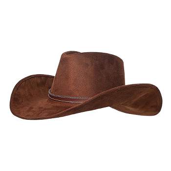 Underwraps Faux Suede Brown Cowboy Hat Adult Costume Accessory
