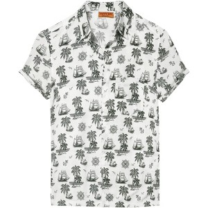 HAPPY BAY Men's Short Sleeve Button Down Hawaiian Collar Shirts Aloha Camp Beach Vacation Shirts Casual Camp Summer Untuckit Shirt - 1 of 4