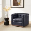Frankie Genuine Leather Swivel Club Chair| HULALA HOME - 3 of 4