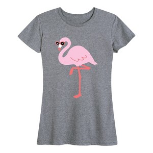 Women's - Instant Message - Flamingo Sunglasses Short Sleeve Graphic T-Shirt - 1 of 4
