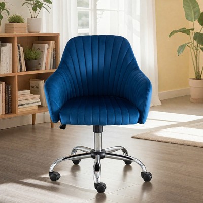 Maliang Accent Chair With Adjustable Velvet Height And Adjustable Casters