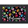 Rainbow Pawprints Doormat Welcome 30" x 18" Briarwood Lane - image 2 of 4