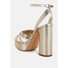 Socialite Metallic Ankle Strap Heel Sandals Women - 3 of 4