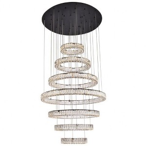 Elegant Lighting Monroe 7 - Light Chandelier in  Black - 1 of 4
