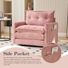 PAGED Swivel Accent Chair, Thick Padded Barrel Chair with Metal Base, Comfortable Single Sofa Chair for Living Room, Study - 3 of 4