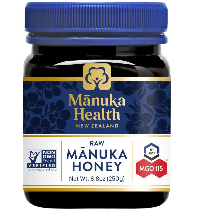Manuka Health Manuka Honey UMF 6+/MGO 115+ (250g/8.8oz), Superfood, Authentic Raw Honey from New Zealand, 1 of 10