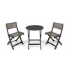 Foldable  Design Patio Bistro Set 2 Piece Outdoor, Patio Table and Chairs Set, Christopher Knight Home Outdoor Furniture - 3 of 4