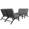 4-piece Acacia Wood Patio Conversation Set with Coffee Table, Outdoor Seating Set - The Pop Home - 3 of 4