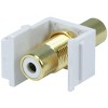 Monoprice Modular RCA Coupler Keystone Jack w/White Center - White - 2 of 2