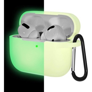 BONGEEK AirPods Pro Case Cover,Soft Silicone Protective Cases Cover Skin for Apple AirPod Pro Charging Case Keychain Front LED Visible,Nightglow Green - 1 of 4