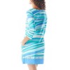 Beach House Style Stripe Print Stella Boat Neck Tunic Dress - 2 of 2