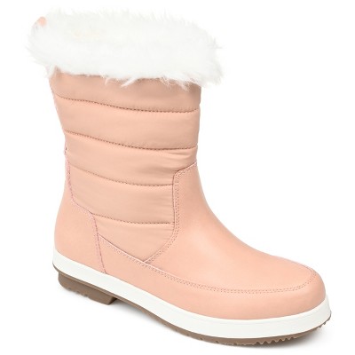 Journee Collection Womens Marie Tru Comfort Foam Block Heel Winter Boots Blush 11