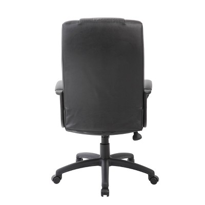 Elegant Executive High-Back Swivel Chair in Black Caressoft