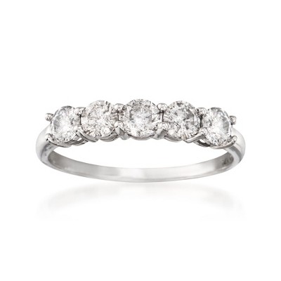 Ross-Simons 0.50 ct. t.w. Diamond 5-Stone Ring in 14kt White Gold