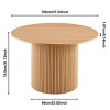 47" Farmhouse Round Dining Table with Wood Veneer Top, Small Kitchen Table, Space-Saving Dining Table for Apartment or Dining Areas–The Pop Home - 4 of 4