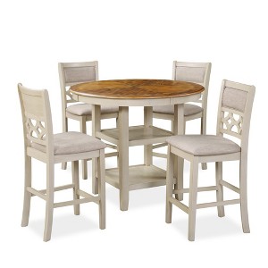 New Classic Furniture, Mitchell 5-Piece Solid Wood Counter Set - 1 of 4