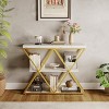 Shelf Console Sofa Table for Living Room, Storage Accent Table with Adjustable Feet - 2 of 4