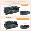 SKRAN 90.55" Upholstered Cloud Couch with Multiple Large Soft Pillows,Convertible Deep Seat Chaise Longue for Living Room Bedroom,Apartment - 4 of 4