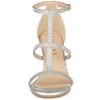 Allegra K Women's Rhinestone Ankle Strap Stiletto Heeled Sandals - 2 of 4