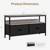 TV Stand Dresser with Storage, 2-Drawer Entertainment Center with Open Shelf - 2 of 4
