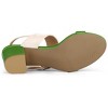 Allegra K Women's Contrast Color Slingback Block High Chunky Heel Sandals - 4 of 4