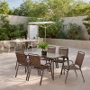 ELJGET 7 Piece Outdoor Dining Table Set for 6, Metal Dining Table with 6 Plastic Chairs for Patio, Deck, Yard - 2 of 4