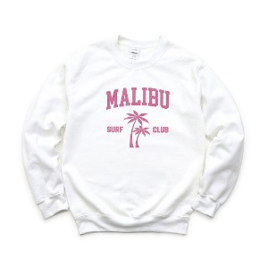 Simply Sage Market Women's Graphic Sweatshirt Embroidered Malibu Surf Club - 1 of 3