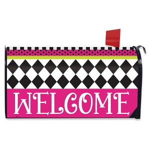 Briarwood Lane Everyday Mailbox Cover  - Standard Size - Neon Checkerboard Mailbox Cover - 1 of 1