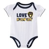 MLB Milwaukee Brewers Infant Girls' 3pk White Bodysuit - 2 of 4