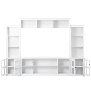 YOOCOZZ Minimalist Wall-Mounted TV Console with Bridge and Glass Door - 1 of 4