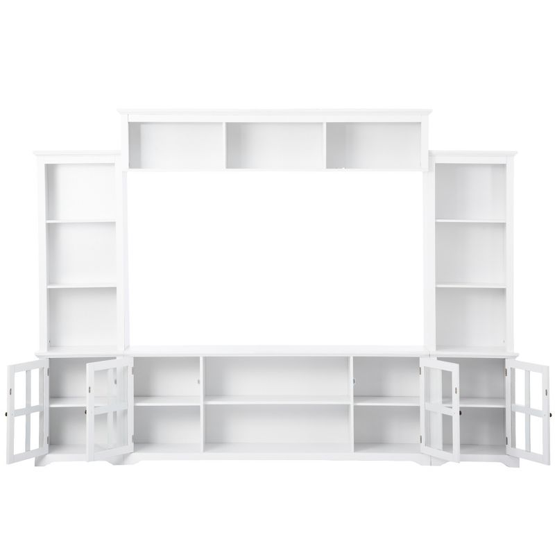104" Minimalism Style Entertainment Wall Unit with Bridge, Modern TV Stand for TVs Up to 70" - ModernLuxe, 5 of 13