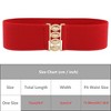 INSPIRE CHIC Women's Golden Interlock Buckle Stretchy Vintage Elastic Waist Belts 1 Pc - 4 of 4