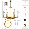 6 - Light Wagon Wheel Chandelier, Kitchen Island Pendant Lights - 4 of 4