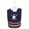 Hudson Baby Infant Boy Cotton Bibs, Brown Football, One Size - 2 of 4