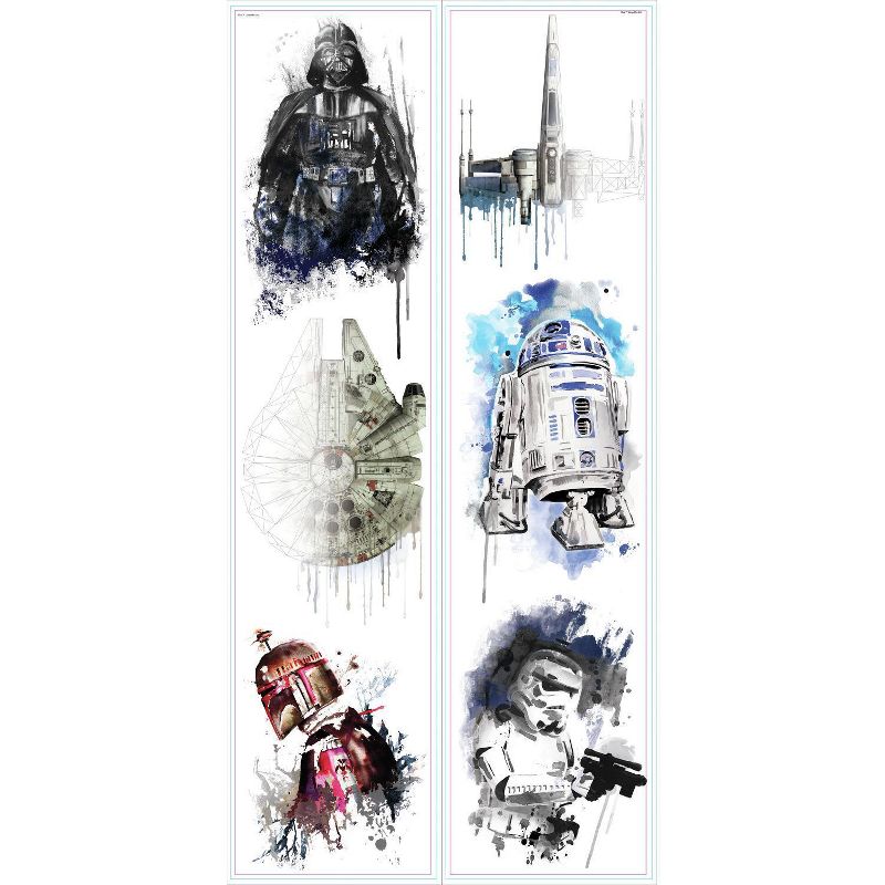 RoomMates Star Wars Iconic Watercolor Peel and Stick Kids&#39; Wall Decals 2 Sheets, 4 of 6