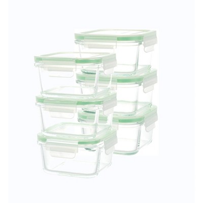 Kinetic Go Green Glassworks Square Food Storage Container Set - 37oz