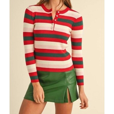 Women's Carol Striped Ribbed Top - AnnieWear