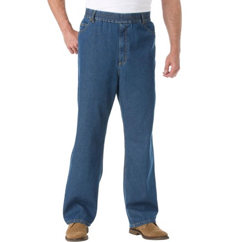 Kingsize Men's Big & Tall Loose Fit Comfort Waist Jeans - Big - Xl 38 ...