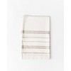 Slickblue Cotton Tea Towel, 16 x 25 Inch Handwoven Kitchen Towel with Striped Design in Stone, Navy or Beige - 3 of 3