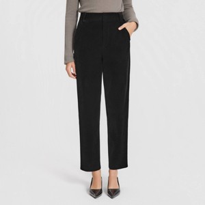 Women's Mid-Rise Velvet Tapered Trousers - A New Day™ - 1 of 4