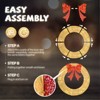 SEVOBAL Wreaths 48in Outdoor Christmas Wreath Decoration Holiday Decor for Home Exterior Christmas Outdoor Decorations, Gold, 48"*5"*48" - 2 of 4