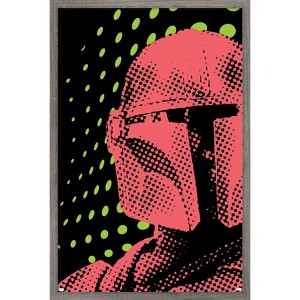 Trends International Star Wars: The Mandalorian: Grogu Street - Mando Framed Wall Poster Prints - 1 of 4