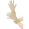 INSPIRE CHIC Women's Short Polka Dots Mesh Lace Gloves with Bow - 4 of 4